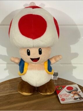 Toad Plush From Super Mario Nintendo All-Star Collection- Japan Tags